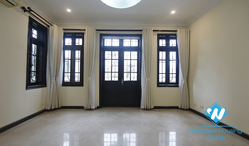 Charming house with large garden around for rent in Ciputra, Tay Ho, Hanoi